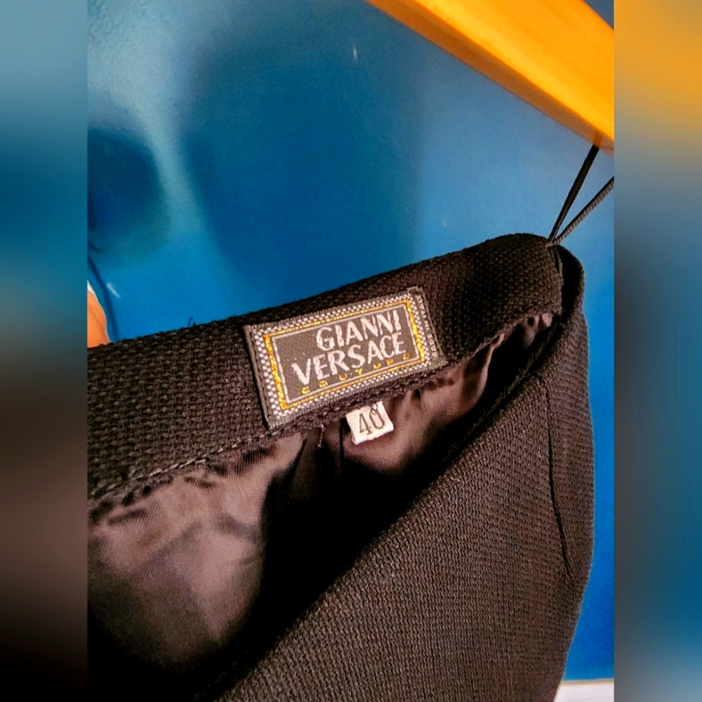 Vintage Gianni black versace pencil skirt size 40